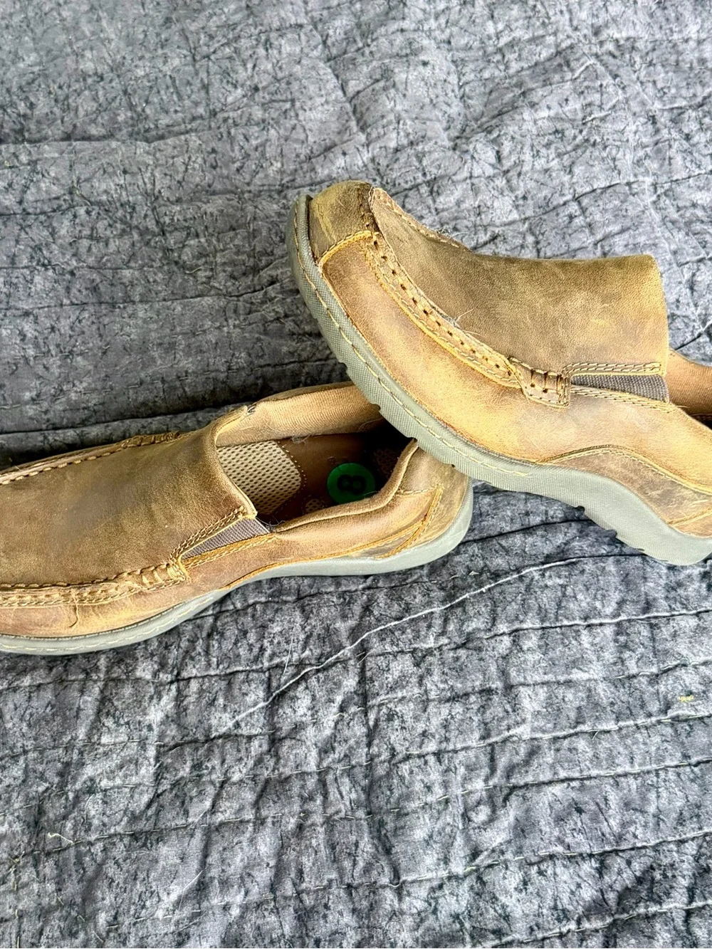 Men's Casual boc Slip-On Leather Loafers - Brown size 8